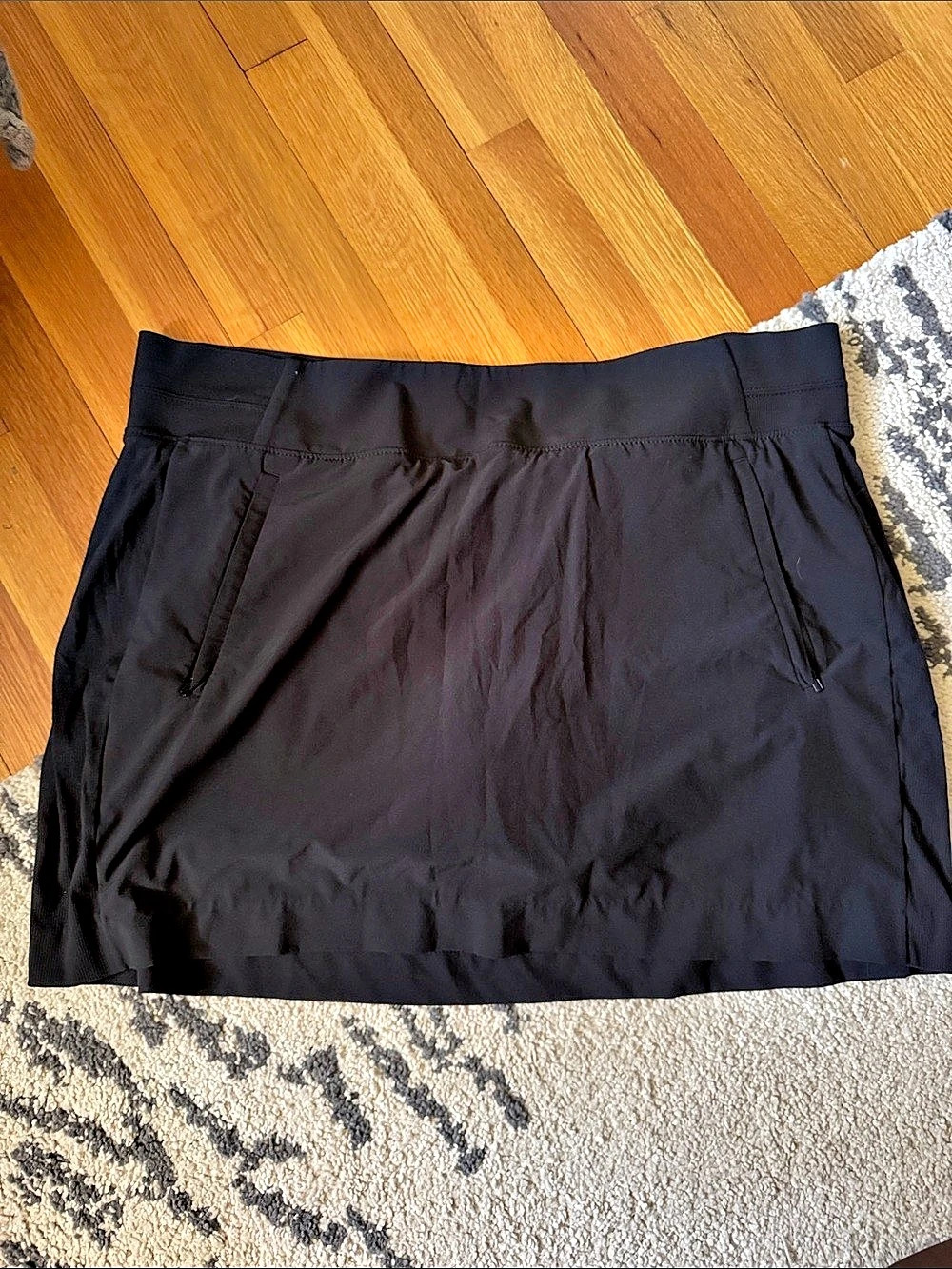 Athleta Soho Skort Black Athletic Mini Skirt Waist 20
